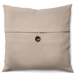 Capa de Almofada com Zíper Solid Botão Algodão Natural 40x40 cm