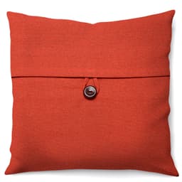 Capa de Almofada com Zíper Solid Botão Algodão Ocre 40x40 cm