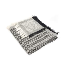 Manta Diamond Cinza e Preta 140x150 cm