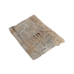Manta Texas II Cinza e Bege 140x140 cm