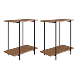 Conjunto com 2 Mesas Laterais Tube Vermont e Preto