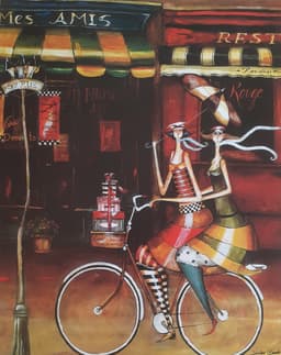 Gravura Coleção Amigas Em Paris 35 X 28 Cm