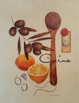 Gravura Coleção Cozinha Huile D'olive 21 X 15,5 Cm