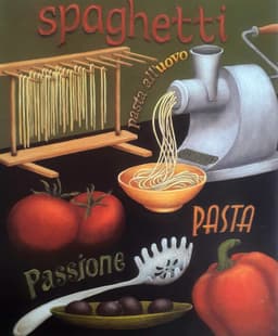 Gravura Coleção Cozinha Pasta II 35,5 X 28 Cm