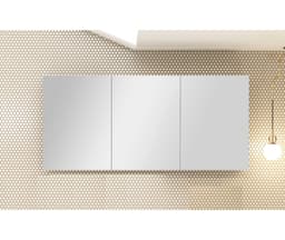 Espelheira Armário Banheiro Conexion 120cm Montada - Cinza Matt