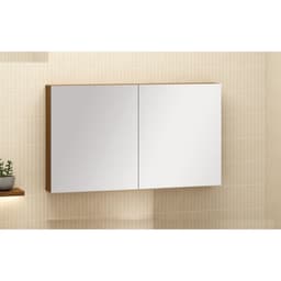 Espelheira Para Banheiro Taj Mahal 100cm  Freijó Suspensa