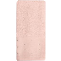 Toalha Lavabo Cristal 30x50cm Veludo Rosa