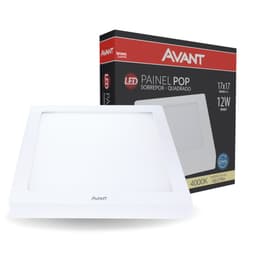 Painel de Led Avant Quadrado Sobrepor 12W Bivolt 4000K Luz Neutra