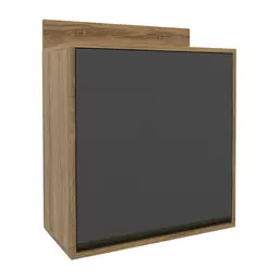 Armário Aéreo Confort 1 Porta Cinamomo e Grafite 60 cm