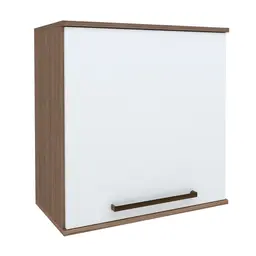 Armário Aéreo Evolution 1 Porta Tannat e Branco 61 cm