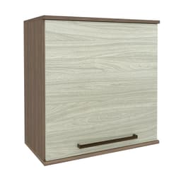 Armário Aéreo Evolution 1 Porta Tannat e Legno Crema 61 cm