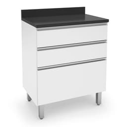 Balcão de Cozinha com Tampo Top Class 3 Gavetas Branco