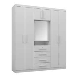 Guarda-Roupa Casal com Espelho Advantage 7 Portas 4 Gavetas Branco