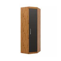 Guarda-Roupa Modular de Canto Genova 1 Porta Ipê Nobre e Grafite