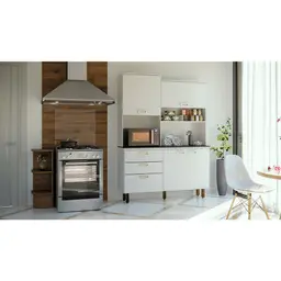 Kit de Cozinha Ravena 4 Portas 3 Gavetas Branco