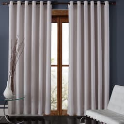 Cortinas com Ilhós Madras Cru (180x260)