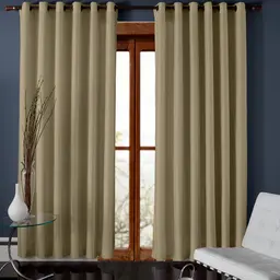 Cortinas com Ilhós Madras Nude (180x260)