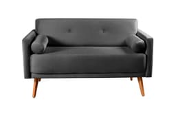 Namoradeira Sofá 2 Lugares Luma - Suede Cinza