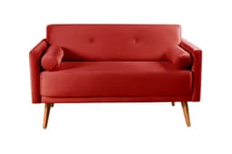 Namoradeira Sofá 2 Lugares Luma - Suede Vermelho