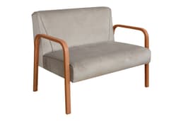 Poltrona Namoradeira 2 Lugares Anita - Veludo Capuccino