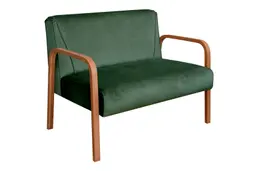 Poltrona Namoradeira 2 Lugares Anita - Veludo Verde