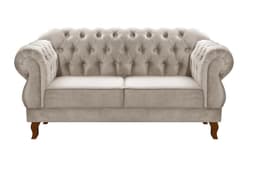 Sofá 2 Lugares Chesterfield Capitonê Duquesa Clássico - Suede Bege