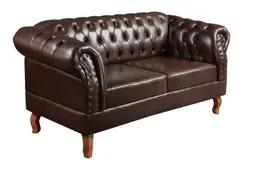 Sofá 2 Lugares Dom Pedro Chesterfield Capitonê Retrô - Couríssimo Café