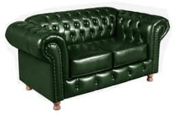 Sofá 2 Lugares Luís Xv Chesterfield Capitonê - Couríssimo Verde