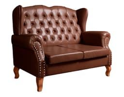 Sofá 2 lugares Imperador Chesterfield Sofá Vintage Capitonê - Couríssimo Café