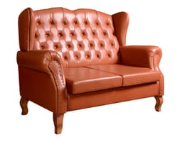 Sofá 2 lugares Imperador Chesterfield Sofá Vintage Capitonê - Couríssimo Caramelo