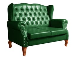 Sofá 2 lugares Imperador Chesterfield Sofá Vintage Capitonê - Couríssimo Verde
