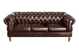 Sofá Chesterfield Capitonê 3 Lugares Duquesa Para Sala Recepção - Couríssimo Café