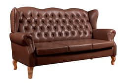 Sofá Imperador 3 Lugares Chesterfield Decoração Retrô Vintage - Courissimo Café