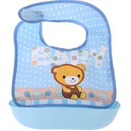 Babador Cata Migalha Verso Impermeável Azul Urso