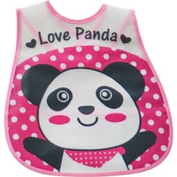 Babador Encanto para Bebê 45x28cm Panda Rosa
