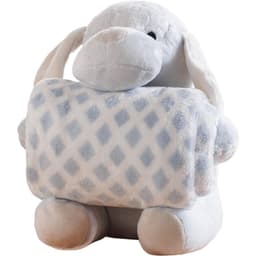 Bichinho de Pelúcia Fazenda New com Manta Bebê 100x75cm Cachorrinho