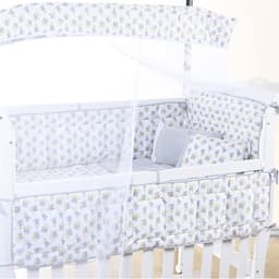 Edredom de Berço Malha 100% Algodão Antialérgico 95x140cm Soninho Cinza