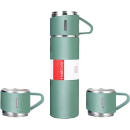 Garrafa Térmica com Xícara 500ml 12 Horas Quente ou Frio Verde