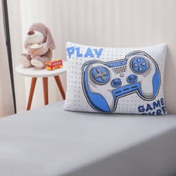 Jogo de Cama Kids Solteiro Infantil Malha 88x188x25cm Play Game