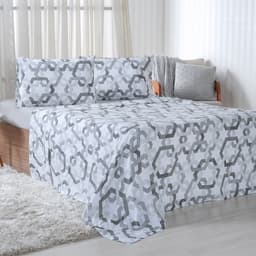 Jogo de Cama King 4 Pçs 150 Fios Super Macio 100% Algodão Fliese