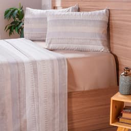 Jogo de Cama King Cotton Touch 4 Peças 193x203x40cm Bossa
