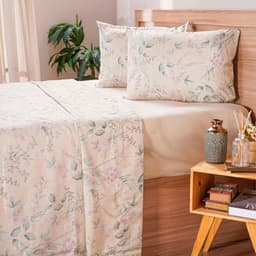 Jogo de Cama Queen Cotton Touch 4 Peças 158x198x35cm Jasmine
