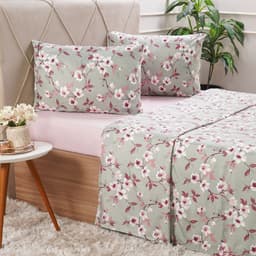 Jogo de Cama Queen Cotton Touch 4 Peças 158x198x35cm Joy