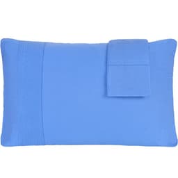 Jogo de Fronhas Bella Cama Malha 100% Algodão 50x70cm Azul