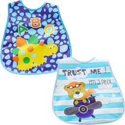 Kit 2 Babador Encanto para Bebê 45x28cm Dino/Urso