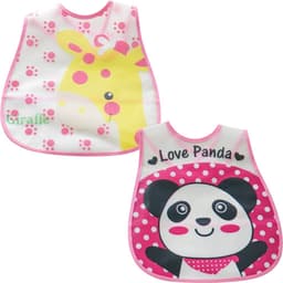Kit 2 Babador Encanto para Bebê 45x28cm Panda/Girafinha