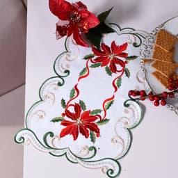 Kit 8 Americano Mesa Posta Natalina Bordada 35x45