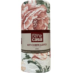 Kit Cobre Leito Casal Ultra Lisse Estampado 210x230 Flowers Pink