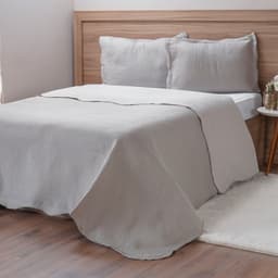 Kit Cobre Leito Casal Ultra Lisse Lisa New 210x230cm Jaboticaba