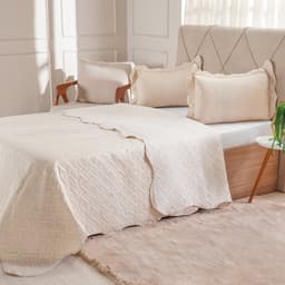 Kit Cobre Leito Queen Ultra Lisse Lisa New 230x250cm Sandshell